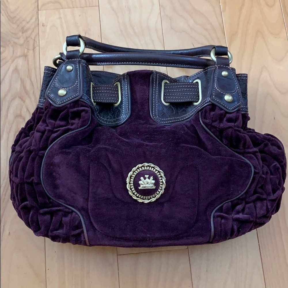 Juicy couture handbag plum velvet